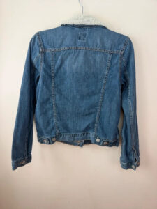 Gap Denim Sherpa Button Trucker Fitted Jacket Blue — photo 5 of 14