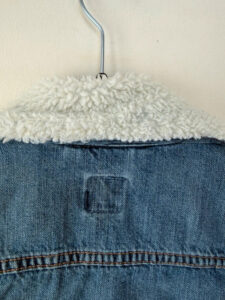 Gap Denim Sherpa Button Trucker Fitted Jacket Blue — photo 11 of 14