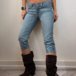 7 For All Mankind Womens Low Rise 8” Capri Jeans W26 L18 UK8/S Bermuda Shorts