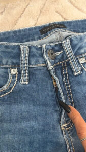 Silver Womens Low rise 8” Bootcut Flared Jeans W26 L33 UK 8 Embroidered Stitch - Image 10