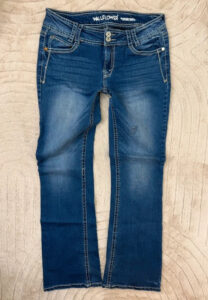 WallFlower Curvy Low Rise 9” Bootcut Flare Blue Jeans — photo 4 of 15