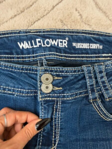 WallFlower Curvy Low Rise 9” Bootcut Flare Blue Jeans — photo 6 of 15