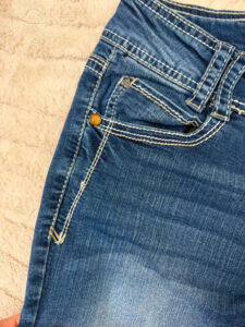 WallFlower Curvy Low Rise 9” Bootcut Flare Blue Jeans — photo 13 of 15