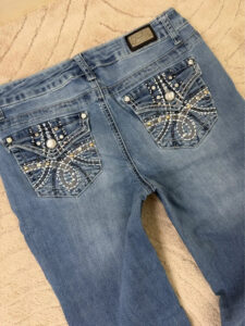 Earl Jeans Low rise 8.5” Embellished Rhinestone Bootcut Jeans — photo 8 of 15