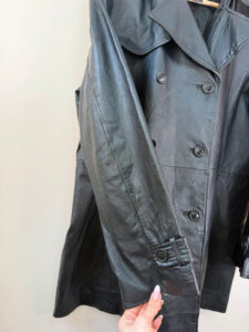 New York & Company Men's Leather Glossy Black Belted Midi Trench Coat XL — photo 8 of 15