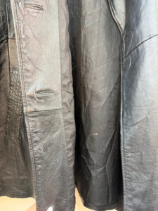 New York & Company Men's Leather Glossy Black Belted Midi Trench Coat XL — photo 13 of 15