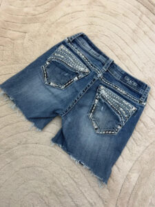Grace in LA womens Embroidered Bermuda low Shorts jeans — photo 3 of 12