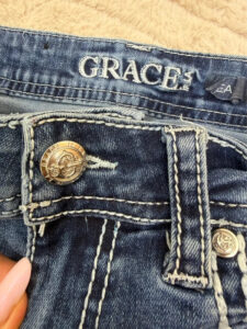 Grace in LA womens Embroidered Bermuda low Shorts jeans — photo 9 of 12