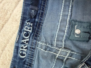 Grace in LA womens Embroidered Bermuda low Shorts jeans — photo 11 of 12