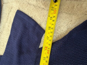M&S womens Navy Open Knit Crochet V-Neck Long sleeve Top — photo 11 of 11