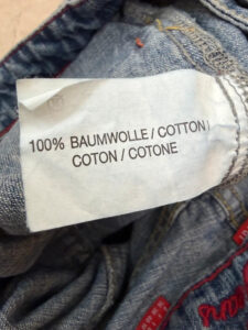 Label on a Esprit piece, UK 10