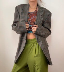 Austin Reed Vintage Mens Pure Wool Checked Blazer 42R/L 90s Tartan Plaid Jacket