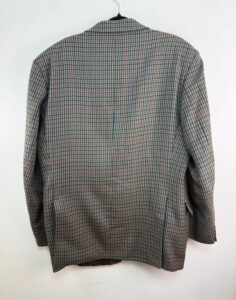 Austin Reed Vintage Mens Pure Wool Checked Blazer 42R/L 90s Tartan Plaid Jacket - Image 6