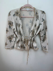 Phase Eight Womens Bundle UK16/L Floral Beaded Silk Ruffle&Cream Cardigan - Image 2