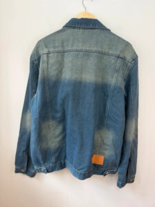 Vintage 2000s Mens XL Denim Utility Trucker Jacket Workwear Oversized Zip biker - Image 4