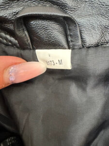 Vintage Mens Glossy Black Patchwork Lambskin Leather Utility Zip Jacket UK M Biker Moto - Image 6