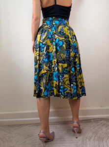 Vintage Wallis Women's Floral Full Midi Pleated Skirt — photo 2 of 11
