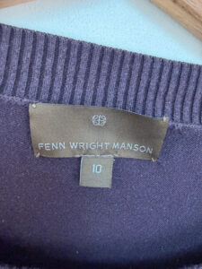 Fenn Wright Manson Womens Purple Pink Bow Knit Fitted Jumper Boatneck Top UK10/S - Image 6