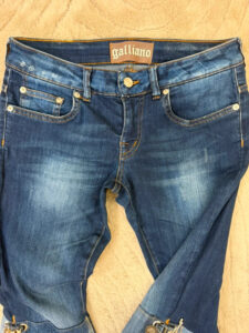 Galliano Women Custom Patchwork Flare Charm Lace-up Low Rise 7.5” Jeans W28/UK10 - Image 15