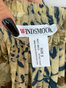 Windsmoor Women Vintage Animal Floral Print Pleated Maxi Skirt UK 8-10/S Mustard - Image 4