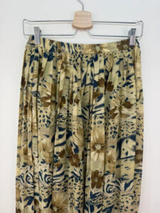 Windsmoor Women Vintage Animal Floral Print Pleated Maxi Skirt UK 8-10/S Mustard - Image 6