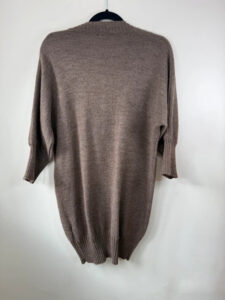 Benetton Women's Alpaca Wool Oversized Slouchy Button Cardigan Brown — photo 4 of 8