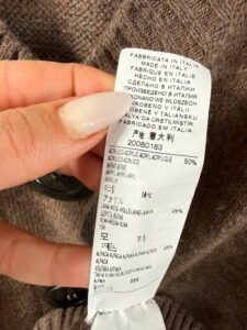 Benetton Women's Alpaca Wool Oversized Slouchy Button Cardigan Brown — photo 8 of 8