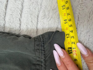 H&M Womens Khaki Paperbag Tie Waist Utility Wide Leg Cargo Shorts UK10/S W31 - Image 11