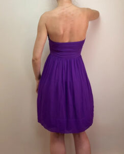 Coast Women's 100% Silk Purple Strapless Prom Cocktail Mini Dress — photo 3 of 11