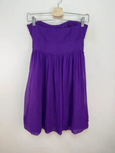 Coast Women's 100% Silk Purple Strapless Prom Cocktail Mini Dress — photo 5 of 11