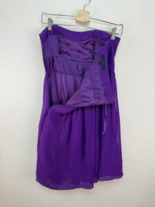 Coast Women's 100% Silk Purple Strapless Prom Cocktail Mini Dress — photo 9 of 11