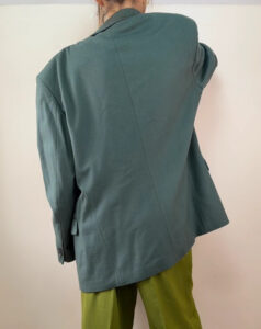 Principles Men Vintage Cashmere Wool Blazer Sage Green Oversized Jacket 42R L-XL — photo 2 of 12
