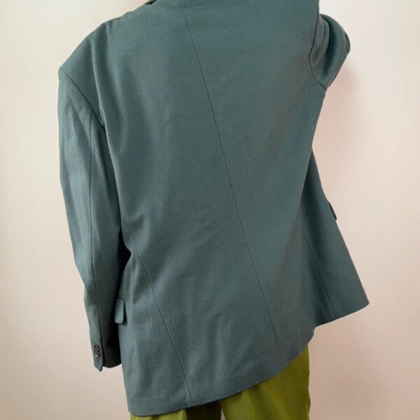 Principles Men Vintage Cashmere Wool Blazer Sage Green Oversized Jacket 42R L-XL