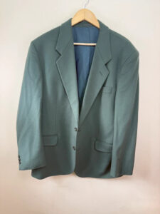 Principles Men Vintage Cashmere Wool Blazer Sage Green Oversized Jacket 42R L-XL — photo 4 of 12