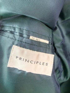 Principles Men Vintage Cashmere Wool Blazer Sage Green Oversized Jacket 42R L-XL — photo 6 of 12
