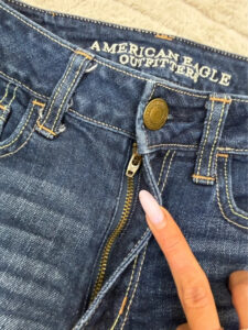 American Eagle womens Embellished Denim Micro Shorts w25 UK6 mcbling jeans - Image 9