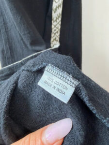 Cotton Wrap Maxi v-neck Dress Black Open Back Boho Festival — photo 4 of 12