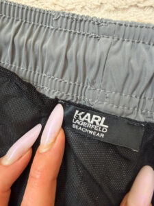 Karl Lagerfeld mens Beachwear Logo Board Shorts Grey Red Swim bermudas UK L — photo 4 of 10