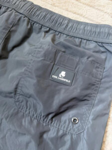 Karl Lagerfeld mens Beachwear Logo Board Shorts Grey Red Swim bermudas UK L — photo 7 of 10