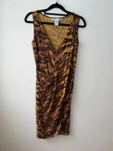 Diane von Furstenberg 100% Silk Tiger Wrap Bodycon Mini Dress — photo 3 of 12