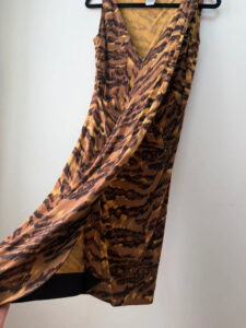 Diane von Furstenberg 100% Silk Tiger Wrap Bodycon Mini Dress — photo 4 of 12
