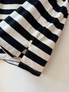Scotch & Soda womens Cotton Breton Stripe T-Shirt UK8-10 Black White tee summer - Image 4