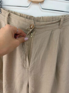 Women's Linen Waistcoat & Shorts Co-Ord Set Beige — photo 9 of 15