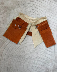 Custom womens Suede leather Utility Belt Festival Pocket Waist Bag Adjustable — photo 4 of 15