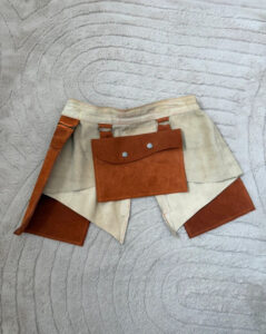 Custom womens Suede leather Utility Belt Festival Pocket Waist Bag Adjustable — photo 5 of 15