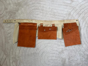 Custom womens Suede leather Utility Belt Festival Pocket Waist Bag Adjustable — photo 6 of 15