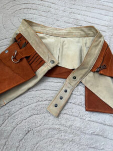 Custom womens Suede leather Utility Belt Festival Pocket Waist Bag Adjustable — photo 9 of 15
