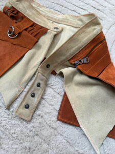 Custom womens Suede leather Utility Belt Festival Pocket Waist Bag Adjustable — photo 10 of 15