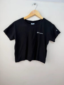Champion womens Black Cropped T-Shirt — photo 2 of 8