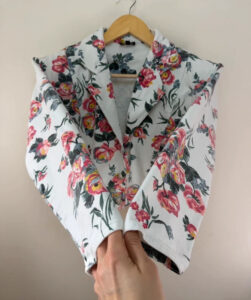 Cote a Cote Women's Y2K Floral Corset Lace-Up Cropped Denim Blazer Jacket — photo 10 of 14